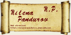 Milena Pandurov vizit kartica